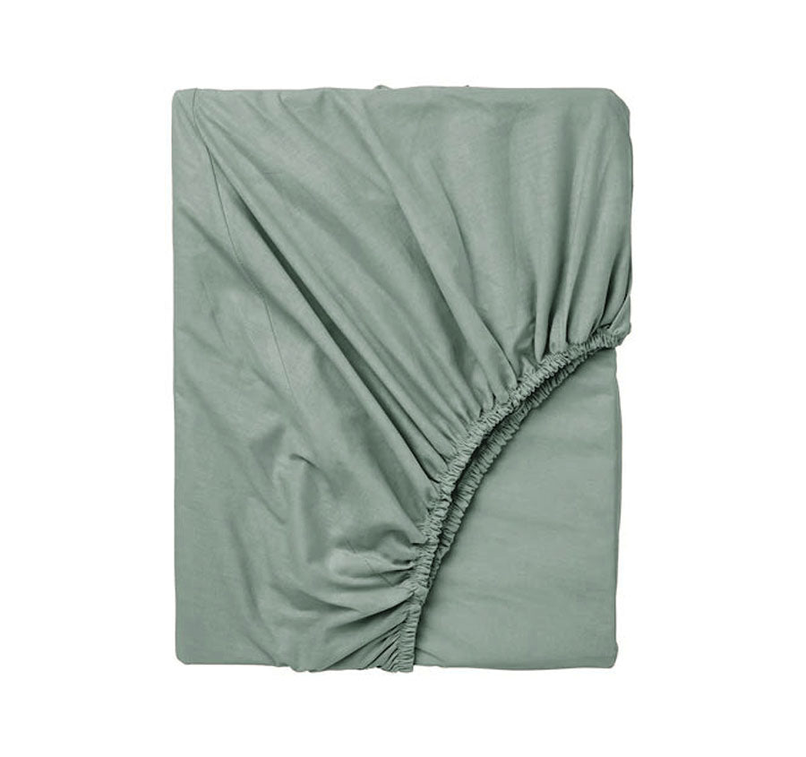 Bamboo Eco 400THC Cotton Mega Fitted Sheet Range Sage Manchester