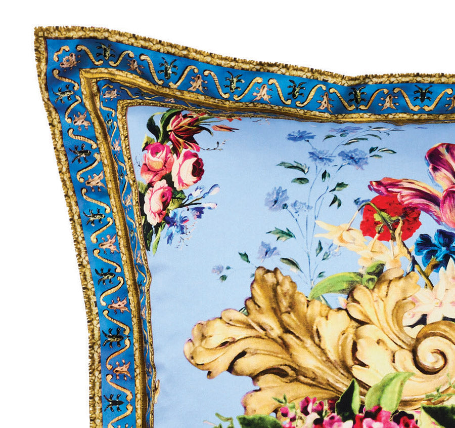 Floraful European Pillowcase Blue Manchester Warehouse