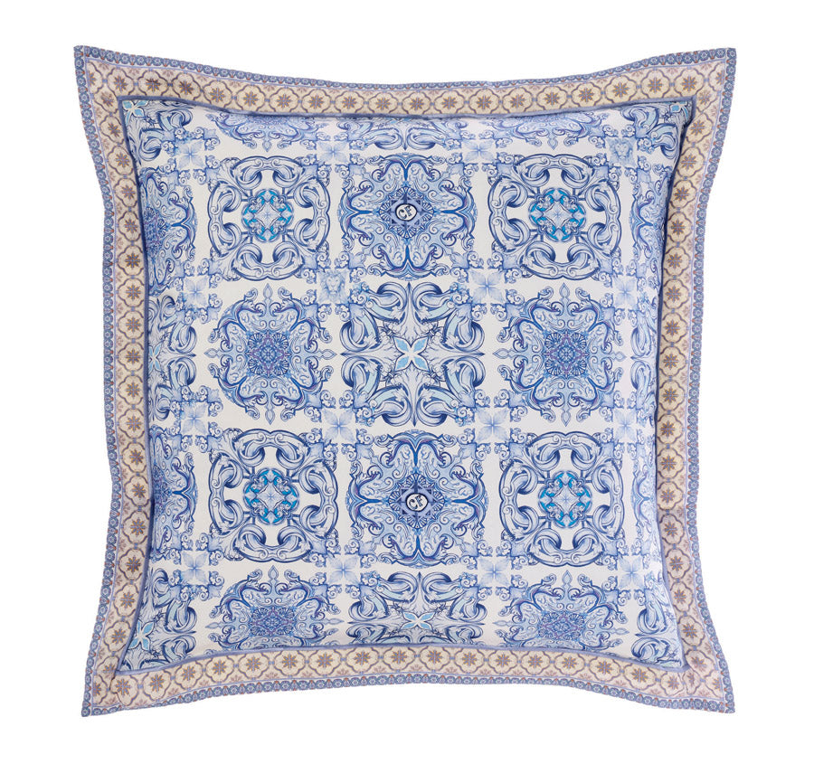 Paint Me Positano European Pillowcase Blue Manchester Warehouse