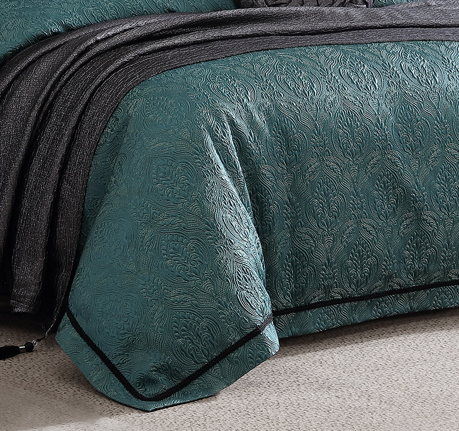 Valencia Quilt Cover Set Range Emerald Manchester Warehouse