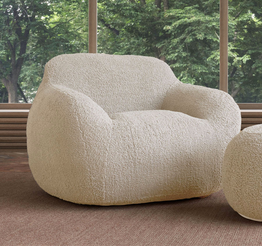 Boucle Cozy Chair Range Cream – Manchester Warehouse