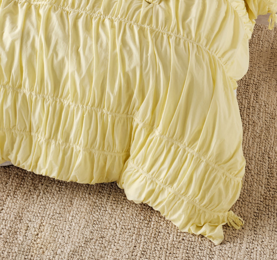 Layla Quilt Cover Set Range Lemon – Manchester Warehouse
