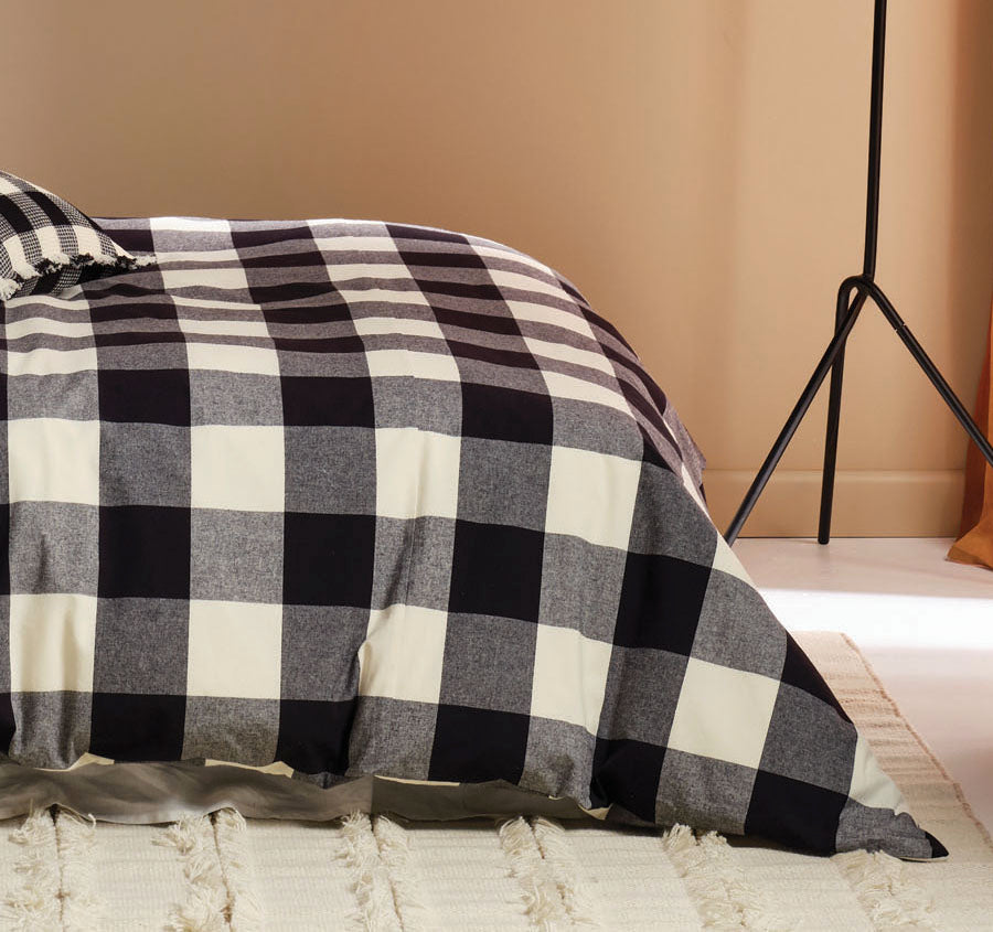 Wren Quilt Cover Set Range Black Manchester Warehouse