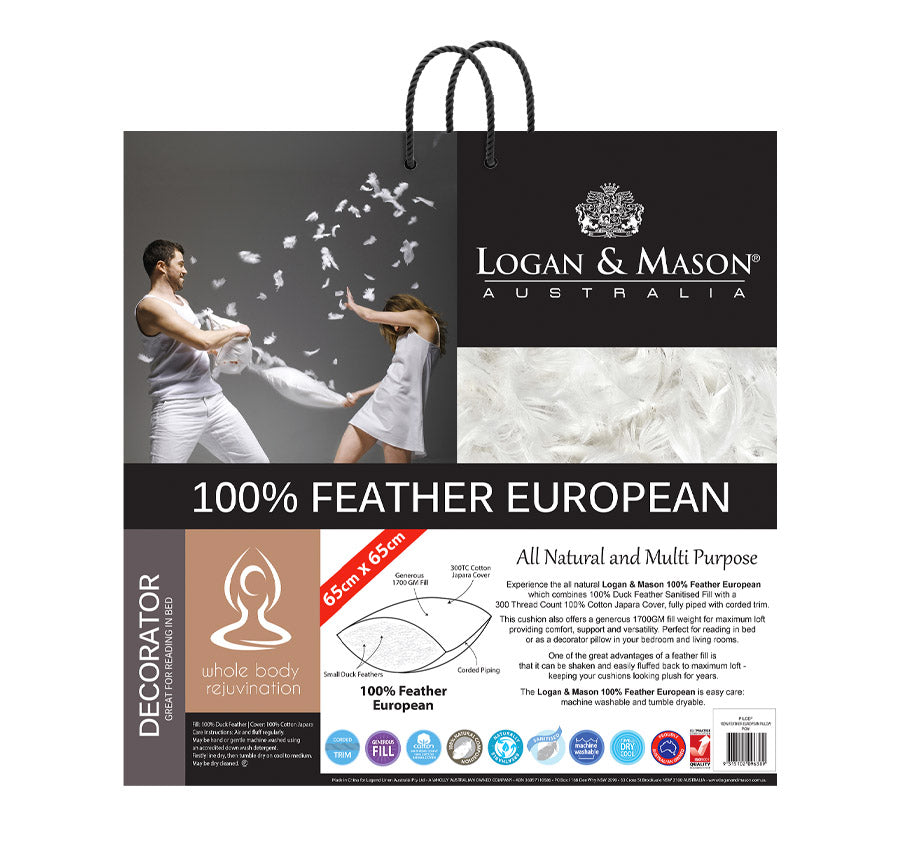 Duck Feather 1700g European Pillow Manchester Warehouse