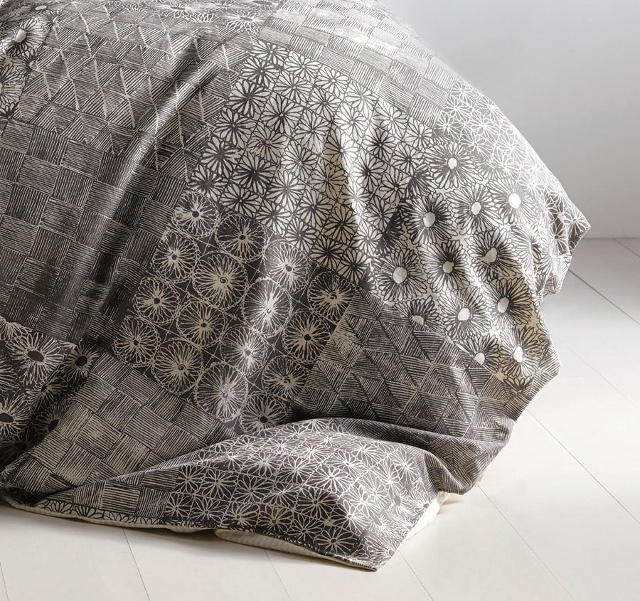 Marla Quilt Cover Set Range Charcoal Manchester Warehouse