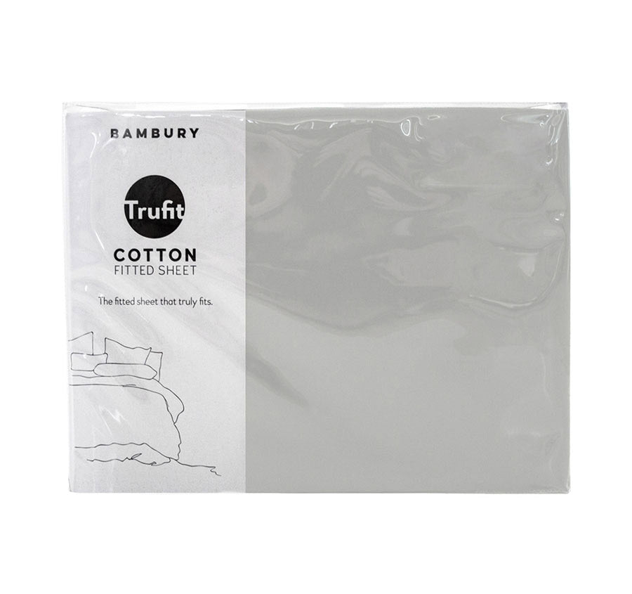 Trufit Fitted Sheet Range Silver Manchester Warehouse