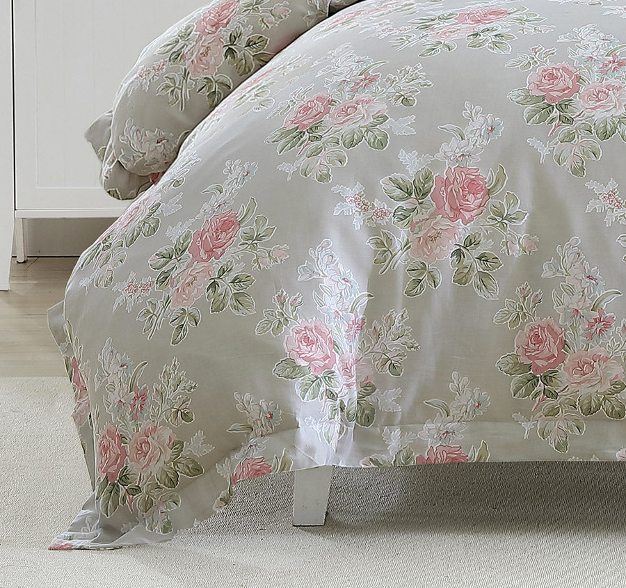 Melany Quilt Cover Set Range Pink and Grey Manchester Warehouse