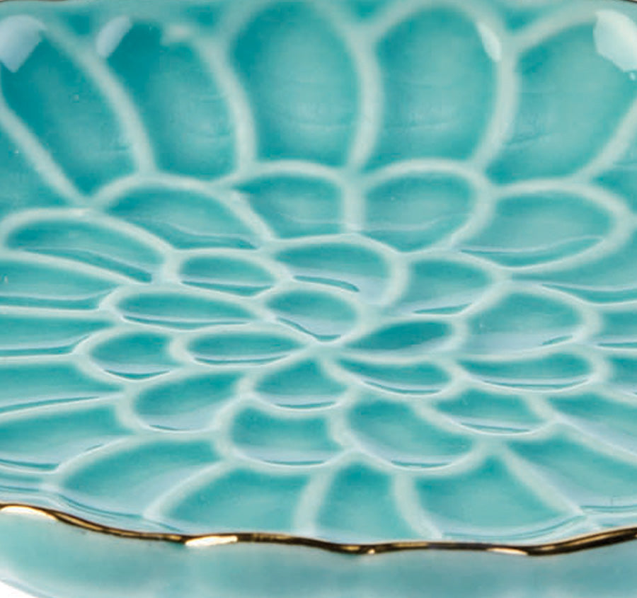 Trinket 10cm Tray Aqua Manchester Warehouse