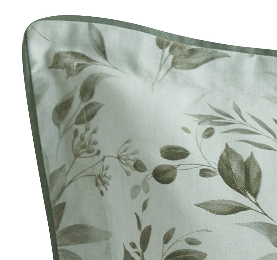 Elise European Pillowcase Sage Manchester Warehouse
