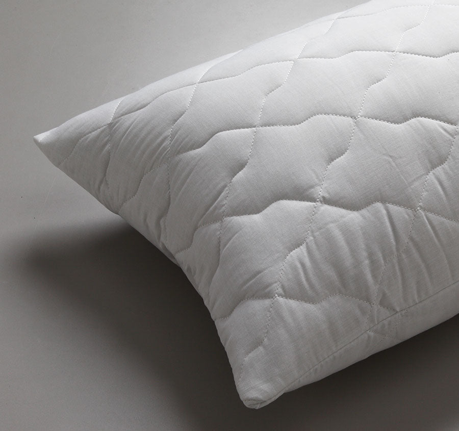 Pure Cotton Quilted Standard Pillow Protector Manchester Warehouse