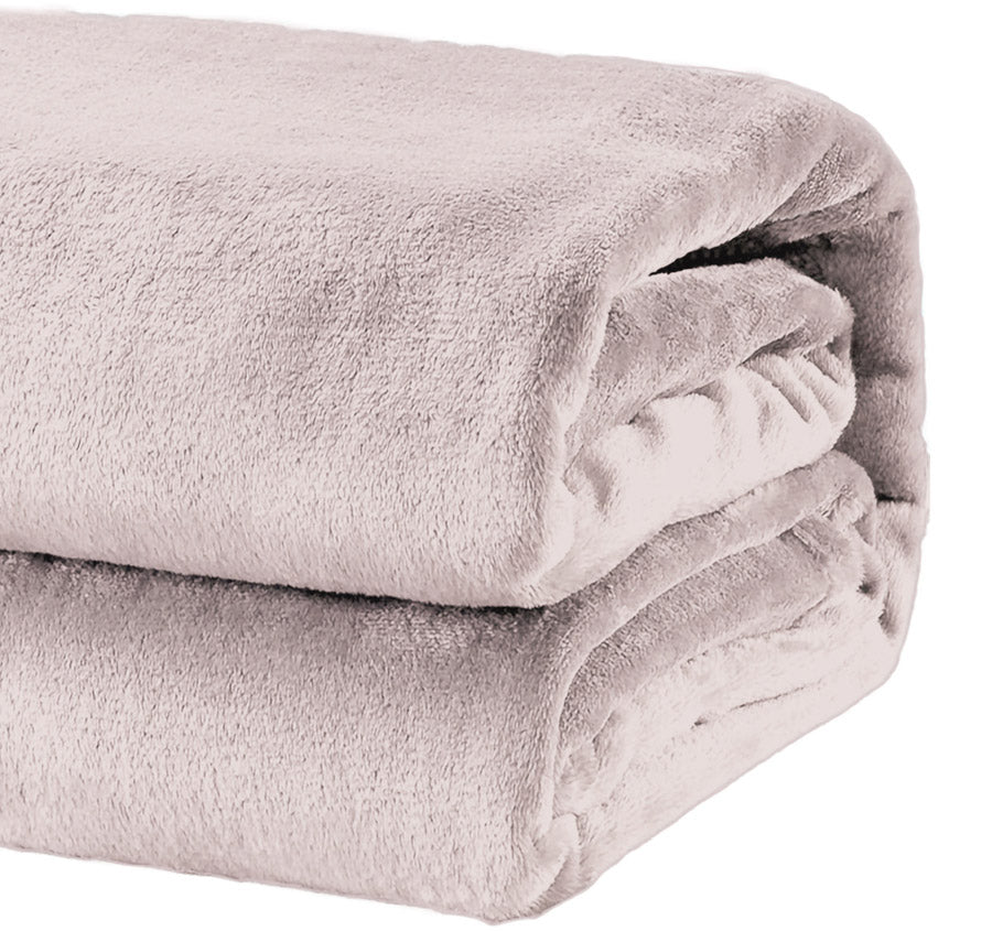 Heavy Weight Acrylic Mink Blanket Rose Manchester Warehouse