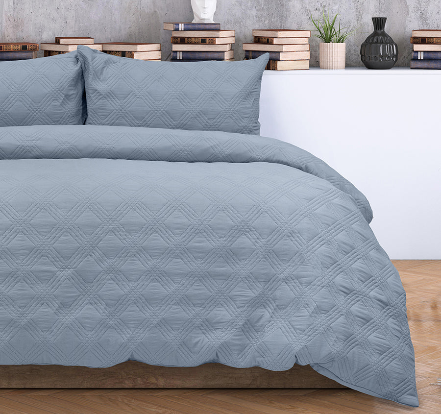 Carter Quilt Cover Set Range Mineral Blue