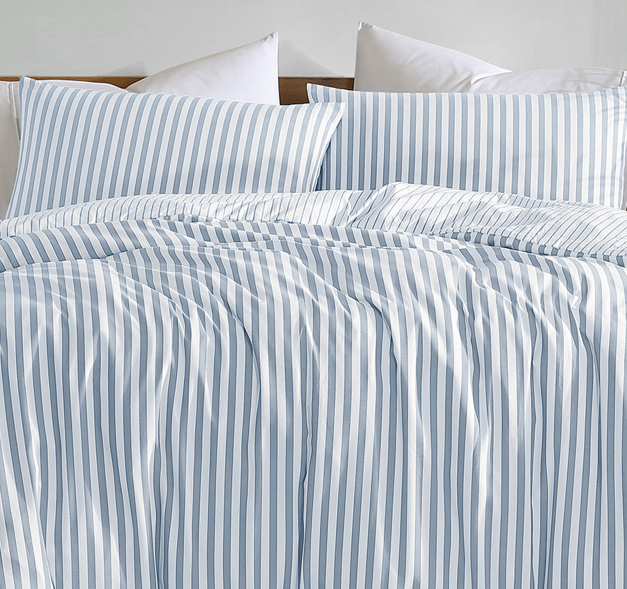 Frankie Stripe Quilt Cover Set Range Blue