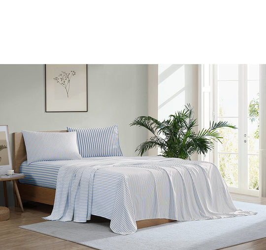 Frankie Stripe Sheet Set Range Blue