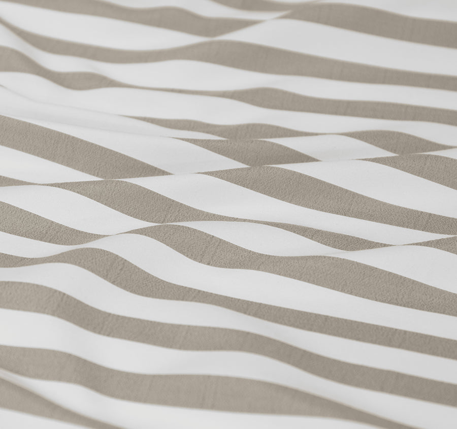 Frankie Stripe Quilt Cover Set Range Natural