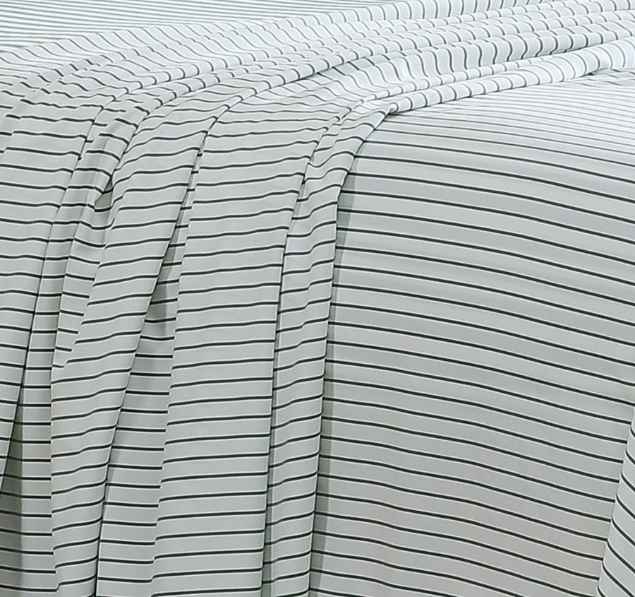 Frankie Stripe Sheet Set Range Sage