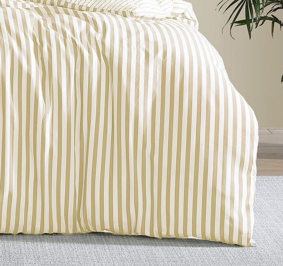Frankie Stripe Quilt Cover Set Range Yellow
