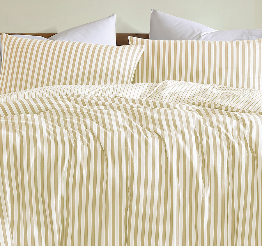 Frankie Stripe Quilt Cover Set Range Yellow