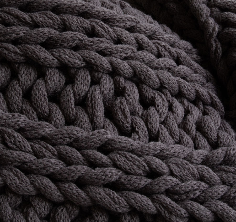 Jemma 120x150cm Throw Rug Charcoal