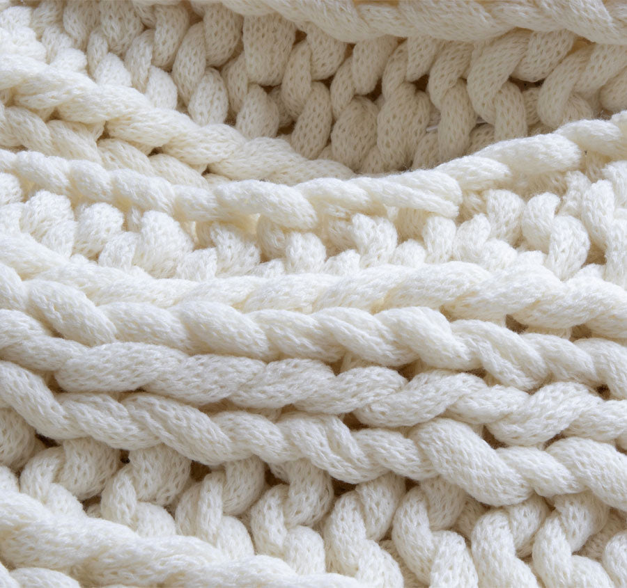 Jemma 120x150cm Throw Rug Ivory