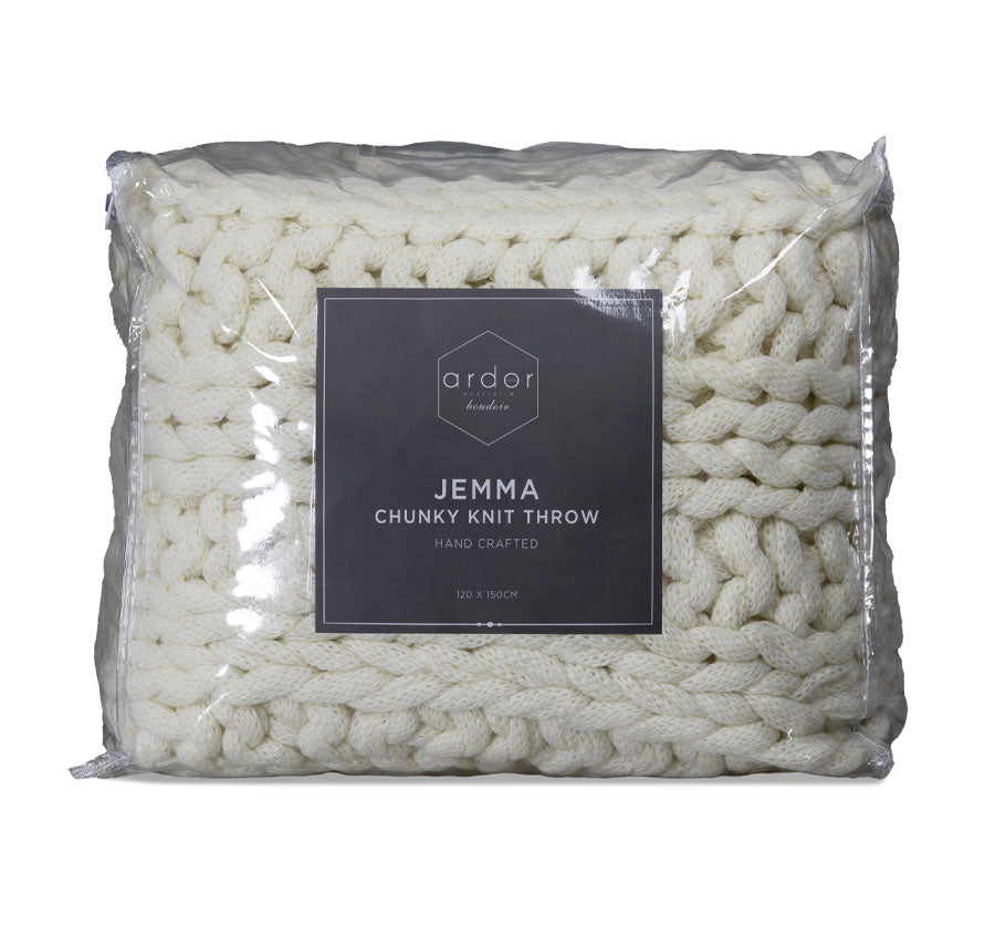 Jemma 120x150cm Throw Rug Ivory