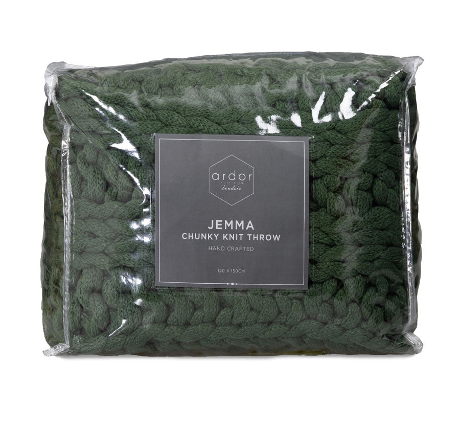 Jemma 120x150cm Throw Rug Olive