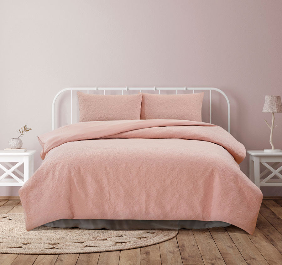 Lottie Quilt Cover Set Range Blush Manchester Warehouse