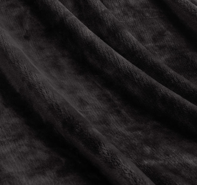 Lucia 350GSM Ultra Soft Velvet Fleece Blanket Range Charcoal
