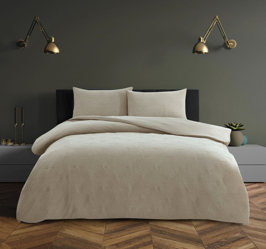 Maxwell Quilt Cover Set Range Tan – Manchester Warehouse