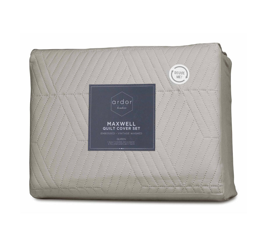 Maxwell Quilt Cover Set Range Tan – Manchester Warehouse