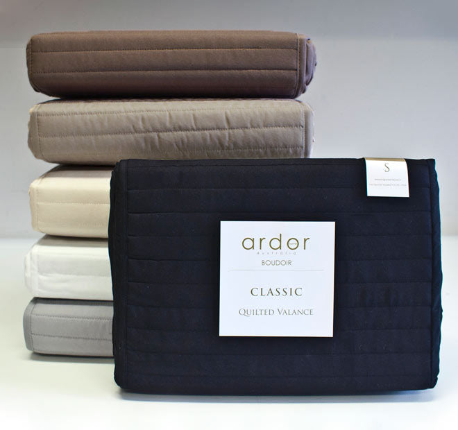 Microfibre Quilted Valance Range Silver