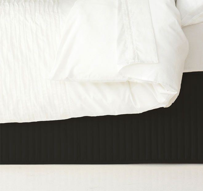 Microfibre Quilted Valance Range Black