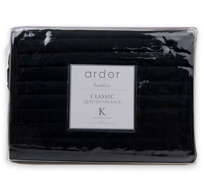 Microfibre Quilted Valance Range Black