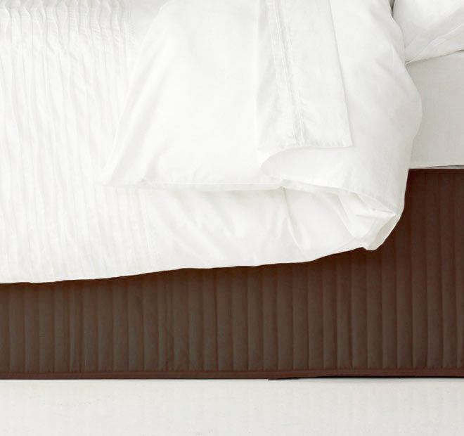 Microfibre Quilted Valance Range Mocha