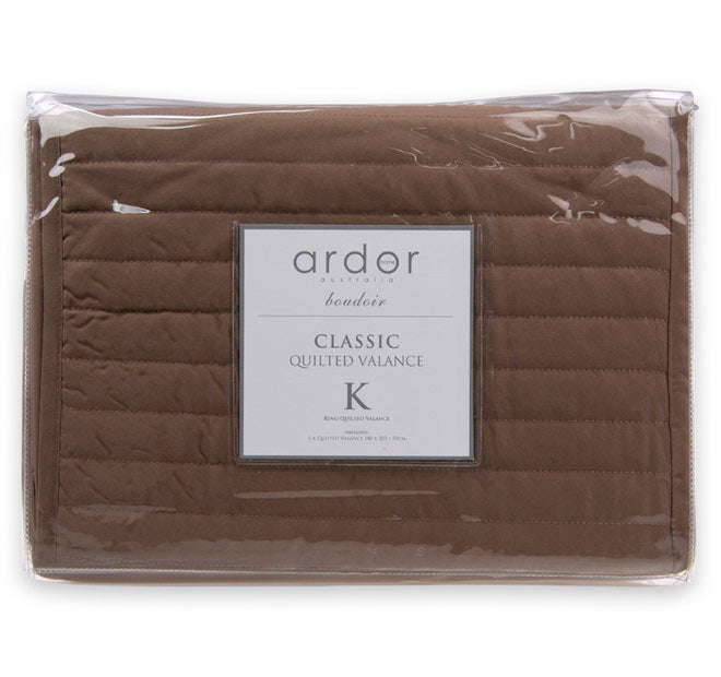 Microfibre Quilted Valance Range Mocha