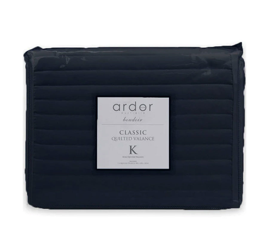 Microfibre Quilted Valance Range Navy