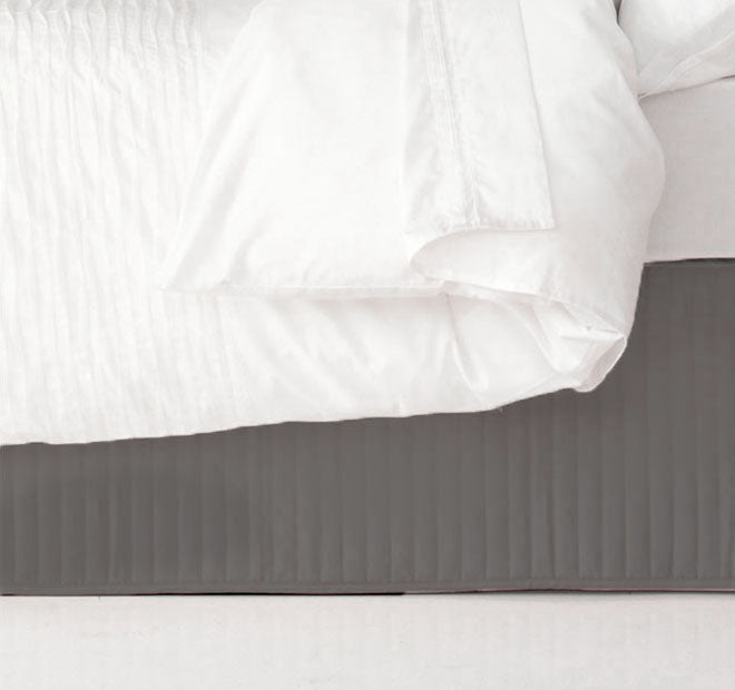 Microfibre Quilted Valance Range Silver