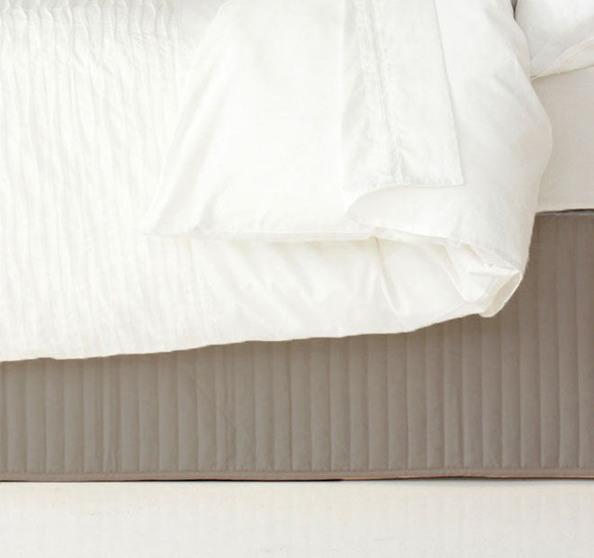 Microfibre Quilted Valance Range Stone