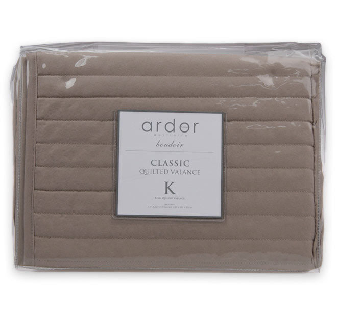 Microfibre Quilted Valance Range Stone