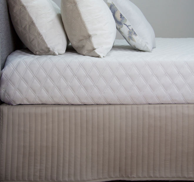 Microfibre Quilted Valance Range Stone