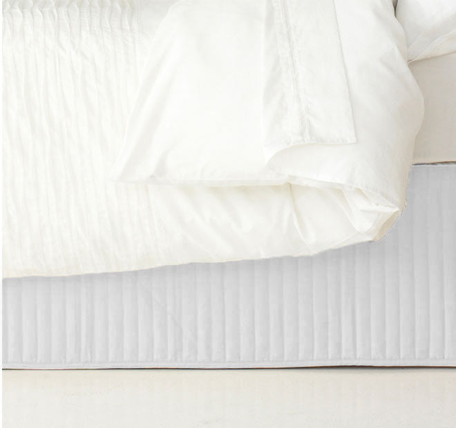 Microfibre Quilted Valance Range White