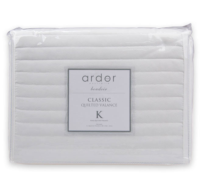 Microfibre Quilted Valance Range White