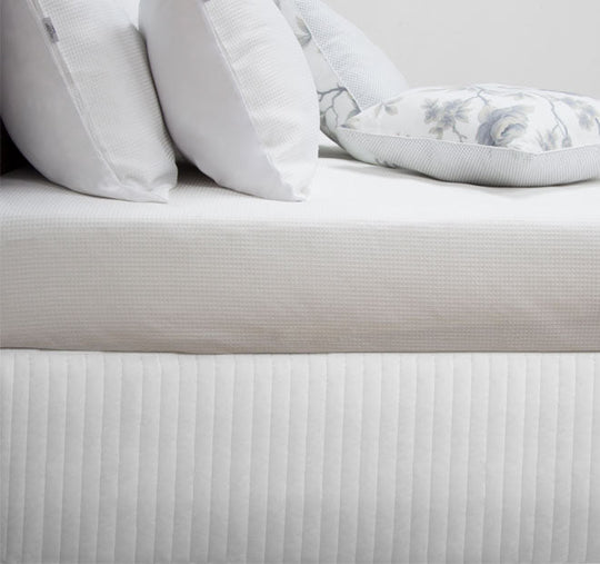 Microfibre Quilted Valance Range White