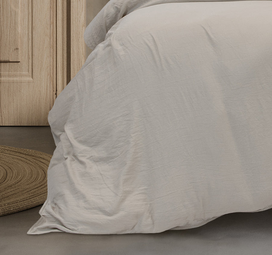 Vintage Washed Quilt Cover Set Range Grey