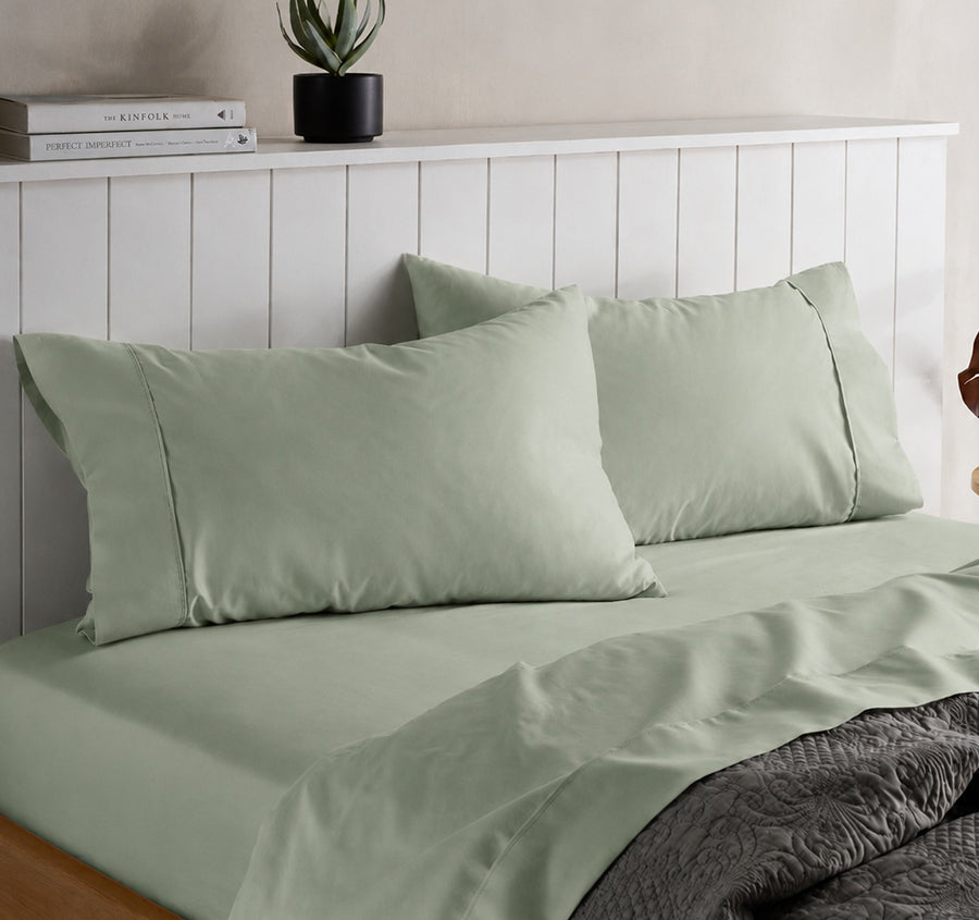 Alba Cotton Rich Sheet Set Range Eucalyptus