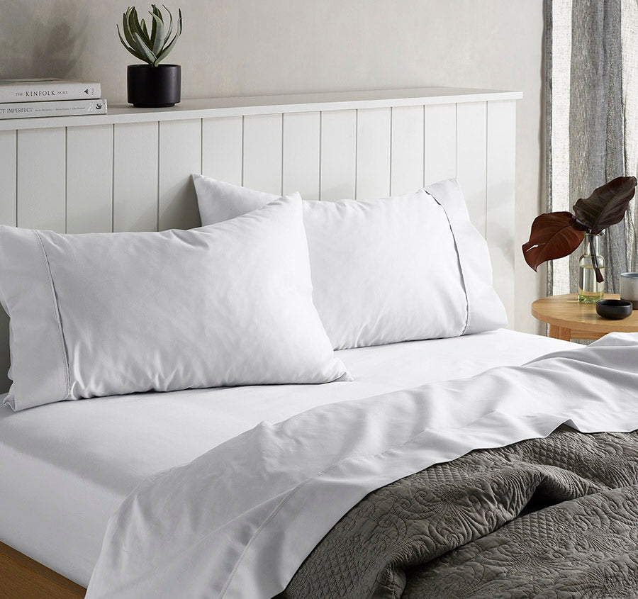 Alba Cotton Rich Sheet Set Range White