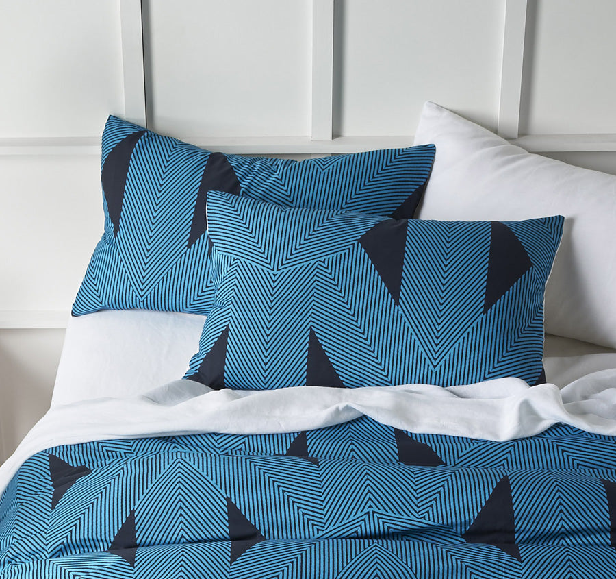 Aster Quilt Cover Set Range Blue
