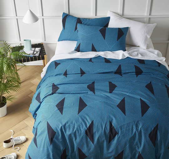 Aster Quilt Cover Set Range Blue