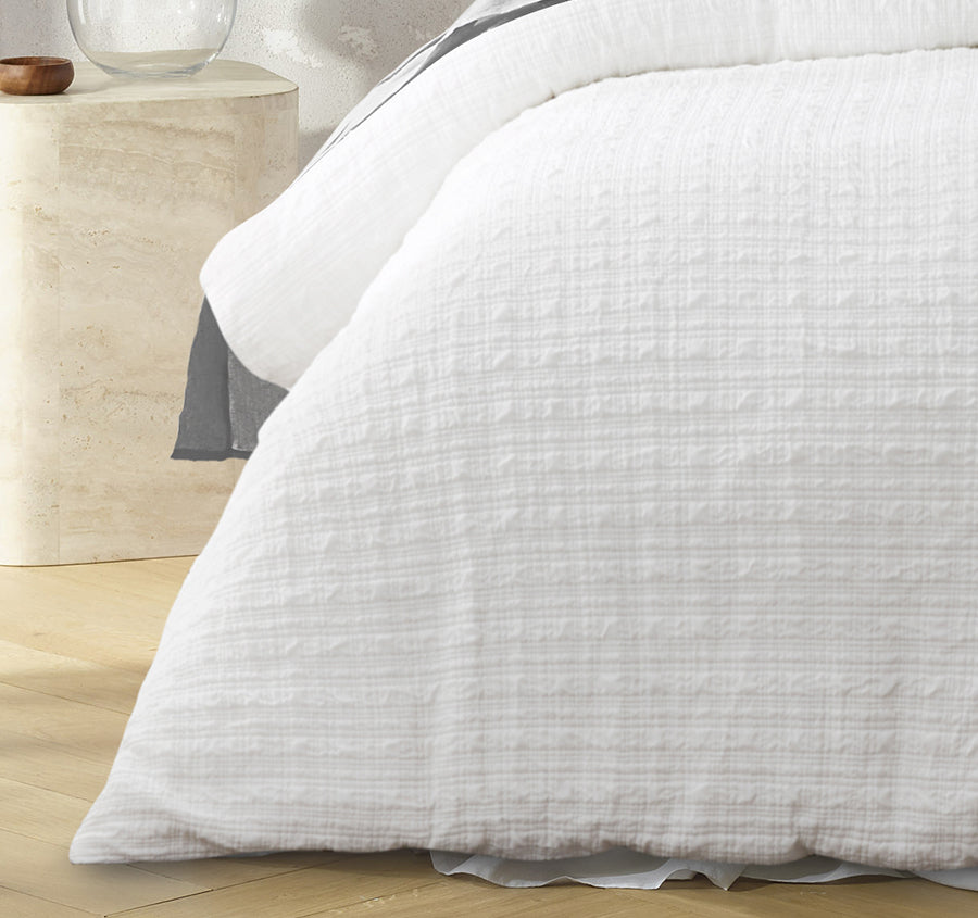 Augusta Quilt Cover Set Range White