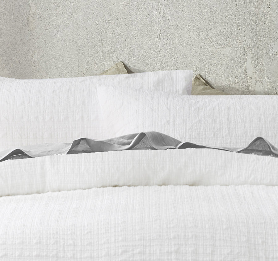 Augusta Quilt Cover Set Range White